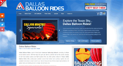 Desktop Screenshot of dallasballoonrides.com